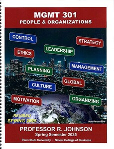 MGMT 301 People Organizations Johnson packet 126 cover